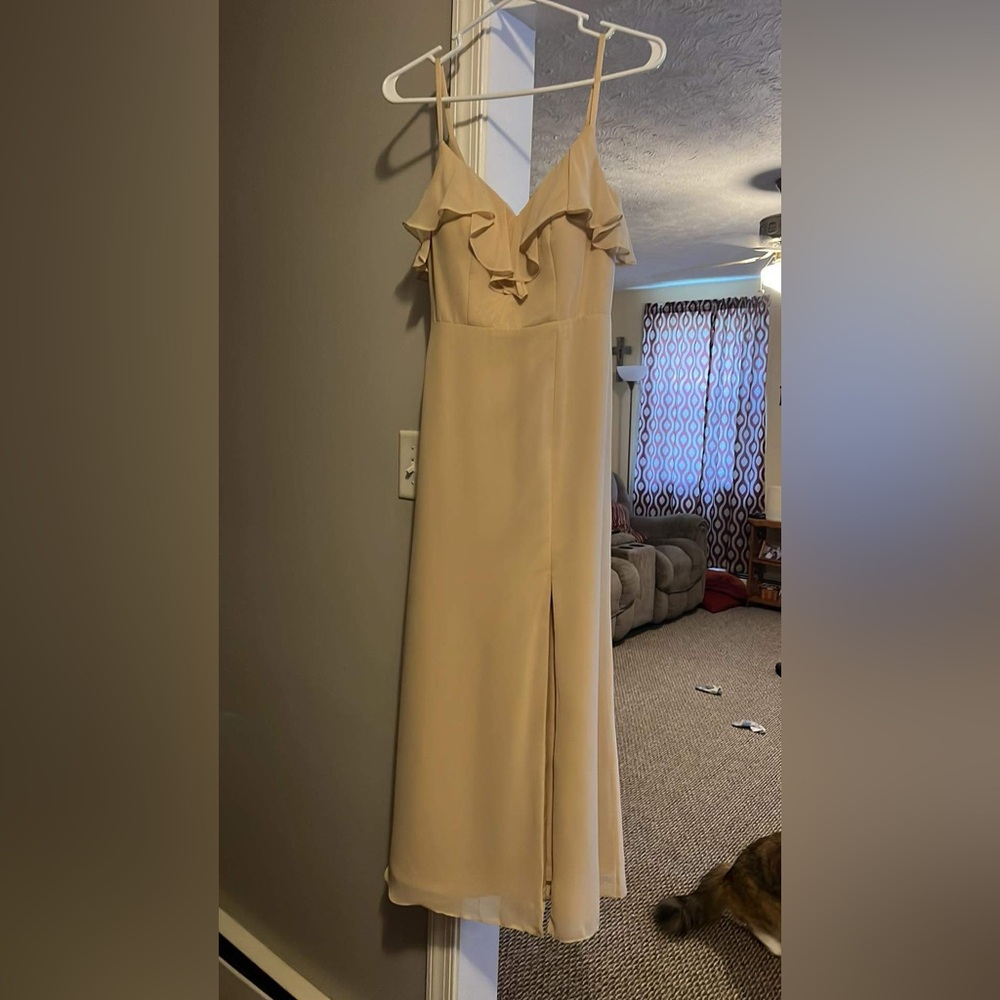 Azazie Cream bridesmaid Dress